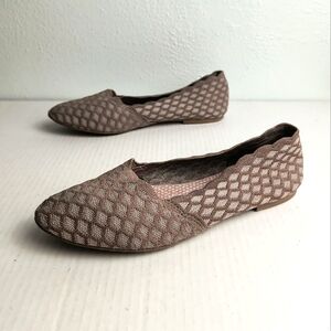 Sketchers Cleo 10 Dktp Honeycomb Flat Shoes Woven Stretch Fit